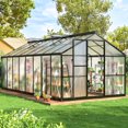 thumbnail image 1 of NETAJE 8'x16' Polycarbonate Greenhouse, Large Aluminum Walk-in Green House for Backyard, 1 of 7