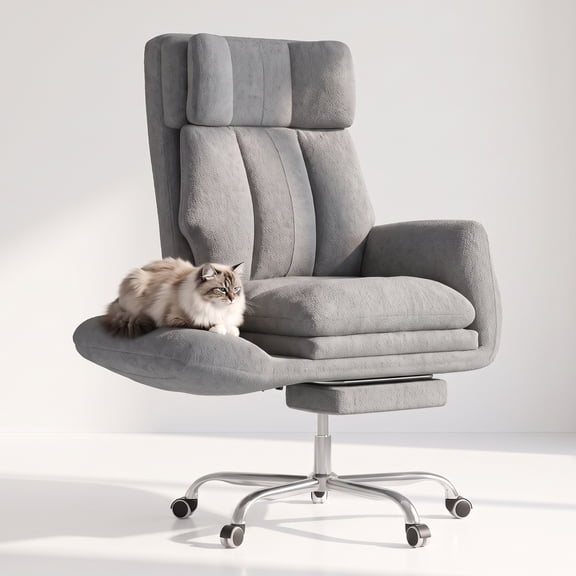 NETAJE Big and Tall Office Chair, Ergonomic Chair with 4-Level Adjustable Lumbar Support & Footrest for Home Office