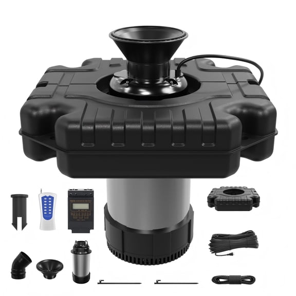 NETAJE Floating Pond Fountain Aerator Pump for Outdoor Ponds and Pools with Optional LED Lights,1 Pack