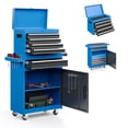 thumbnail image 1 of NETAJE Metal Tool Chest,2 in 1 Steel Rolling Tool Box & Cabinet On Wheels for Garage,Detachable Top Tool Box and Lockable Wheels Metal Tool Cart for Garage,5-Drawer, 1 of 7