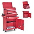thumbnail image 1 of NETAJE Metal Tool Chest,2 in 1 Steel Rolling Tool Box & Cabinet On Wheels for Garage,Detachable Top Tool Box and Lockable Wheels Metal Tool Cart for Garage,5-Drawer, 1 of 7
