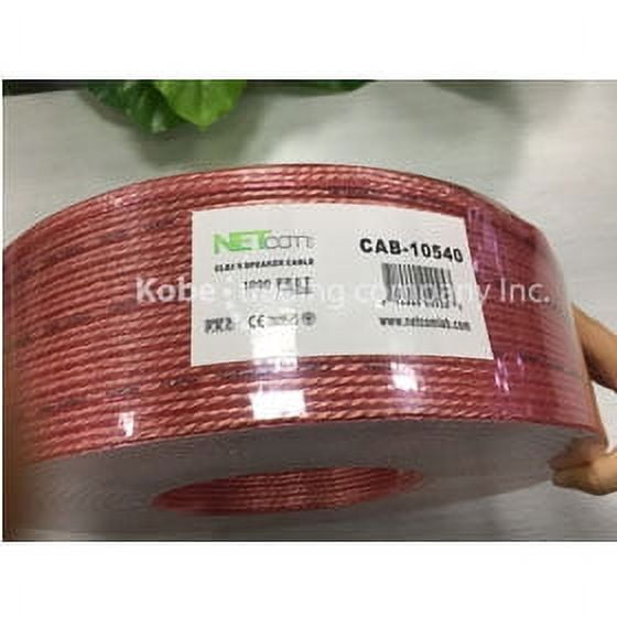 NETCOMLAB - CAB-10542 - Clear Speaker Wire, 2x18 AWG, 1000ft