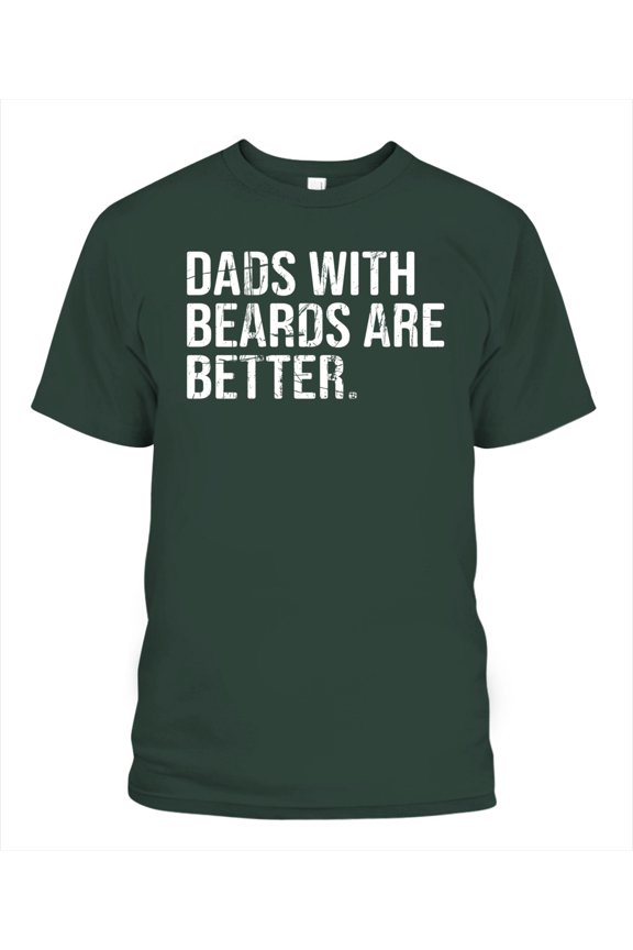 NETECOM Dads with Beards Are Better T-Shirt, Funny Bearded Dad Graphic Tee, Father's Day or Birthday Gift for Men, S-5XL