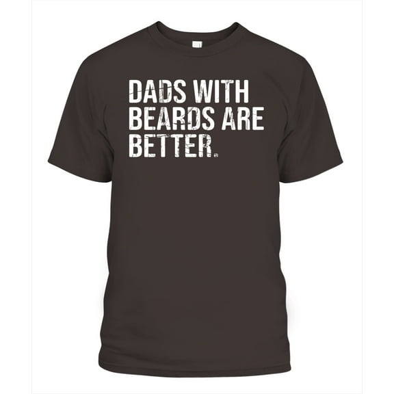 NETECOM Dads with Beards Are Better T-Shirt, Funny Bearded Dad Graphic Tee, Father's Day or Birthday Gift for Men, S-5XL