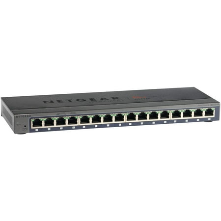 NETGEAR - 16-Port 10/100/1000 Mbps Gigabit Smart Managed Plus Switch - Gray