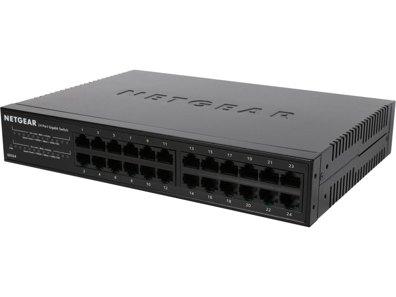 NETGEAR 24-Port Gigabit Ethernet Unmanaged Switch, Desktop/Rackmount (GS324) - image 1 of 5