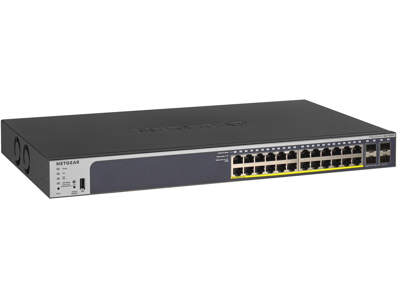 Netgear 24-Port Gigabit PoE+ Smart Managed Pro Switch with 4 SFP Ports (190W)