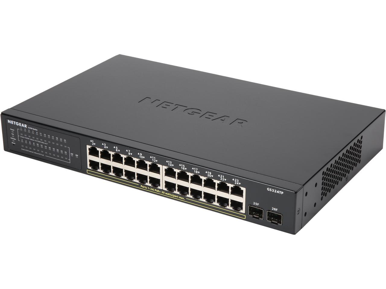 NETGEAR 26Port PoE Gigabit Smart Switch with PoE+ (190W