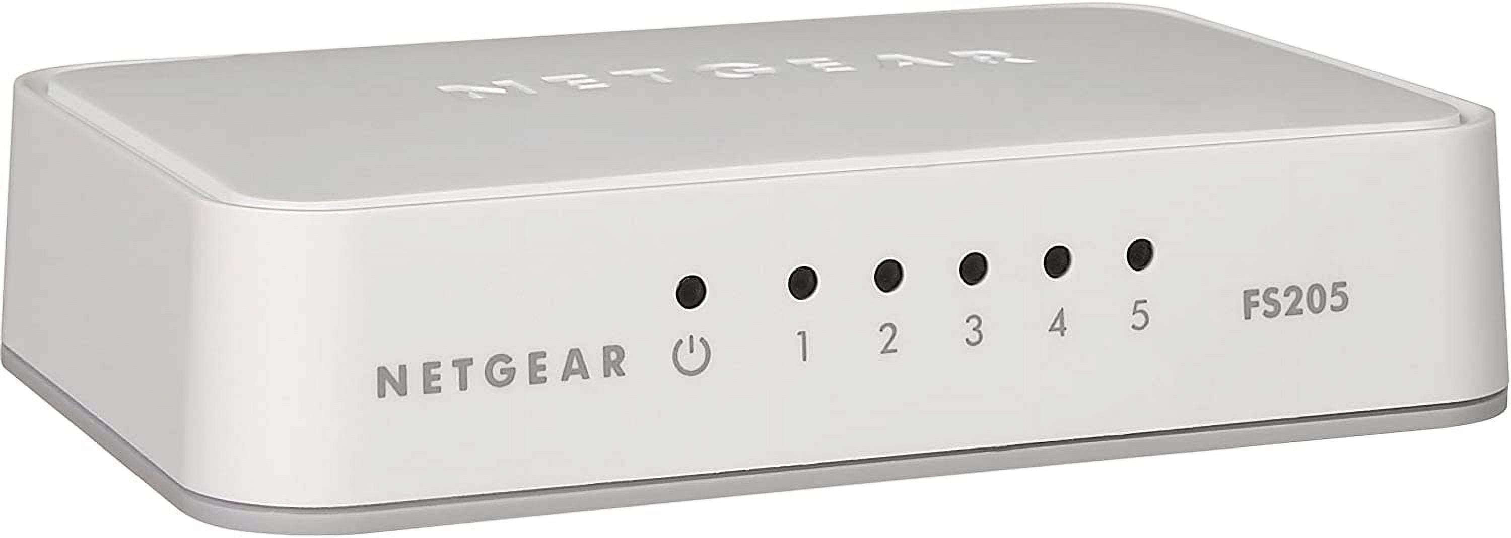 NETGEAR 5-Port Fast Ethernet 10/100 Unmanaged Switch, White