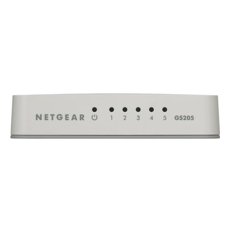 NETGEAR - 5-Port 10/100/1000 Mbps Gigabit Unmanaged Switch - White