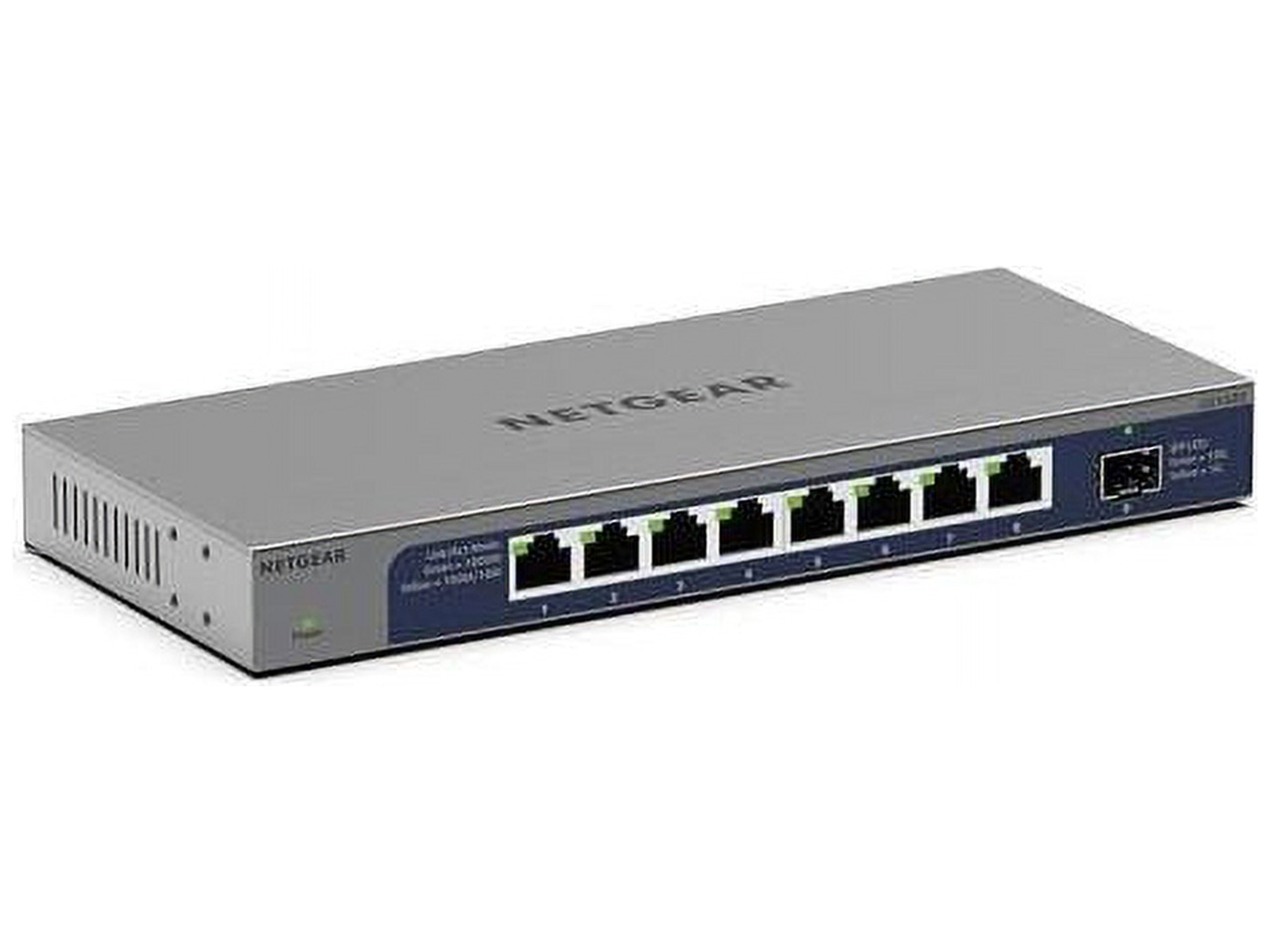 NETGEAR 8-Port 1G/10G Gigabit Ethernet Unmanaged Switch (GS108X) - with 1 x 10G SFP+, Desktop or Rackmount, and Limited Lifetime Protection