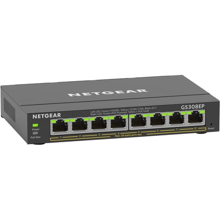Netgear 8-Port Gigabit Ethernet PoE+ Smart Managed Plus Switch