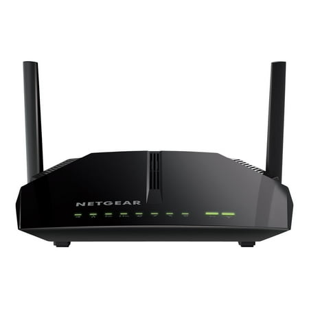 NETGEAR - Dual-Band AC1200 Router with 8 x 4 DOCSIS 3.0 Cable Modem - Black