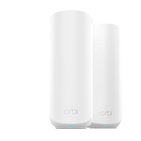 NETGEAR Orbi 260 Series Dual-band WiFi 7 Mesh Network System for Home (RBE262) Wireless Router + 1 Extender, Security Features, 3.6 Gbps, Covers 3,500 sq. ft., 70 Devices, 2.5GB Internet Port