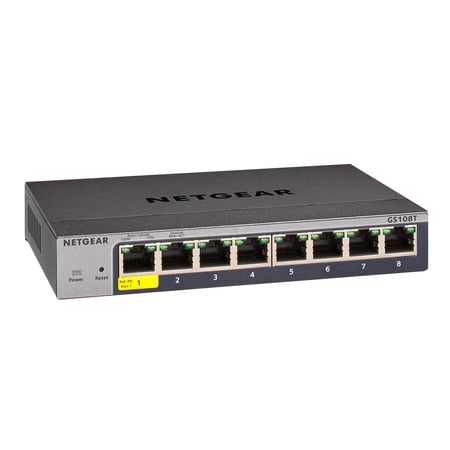 NETGEAR GS108T 8-Port Gigabit Ethernet Smart Managed Pro Switch, Desktop