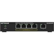 Netgear GS305PP-100NAS 5-Port Gigabit Ethernet SOHO Unmanaged Switch with 4-Ports PoE+ 83W