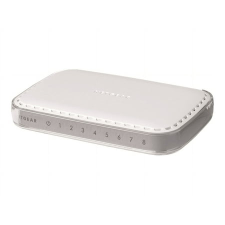 NETGEAR - 8-Port 10/100/1000 Mbps Gigabit Unmanaged Switch - White