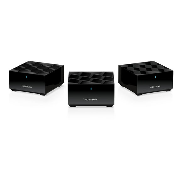 NETGEAR - Nighthawk AX1800 Mesh WiFi 6 System with Router + 2 Satellite Extenders,1.8Gbps (MK63S)