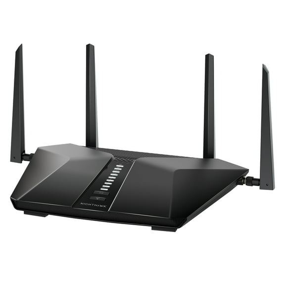 Open Box NETGEAR Nighthawk WiFi 6 Router (RAX41) – Security Features, AX3600 3.45 Gbps Wireless Speed –Dual-Band Gigabit Internet Router - Covers up to 2,250 sq. ft., 25 devices