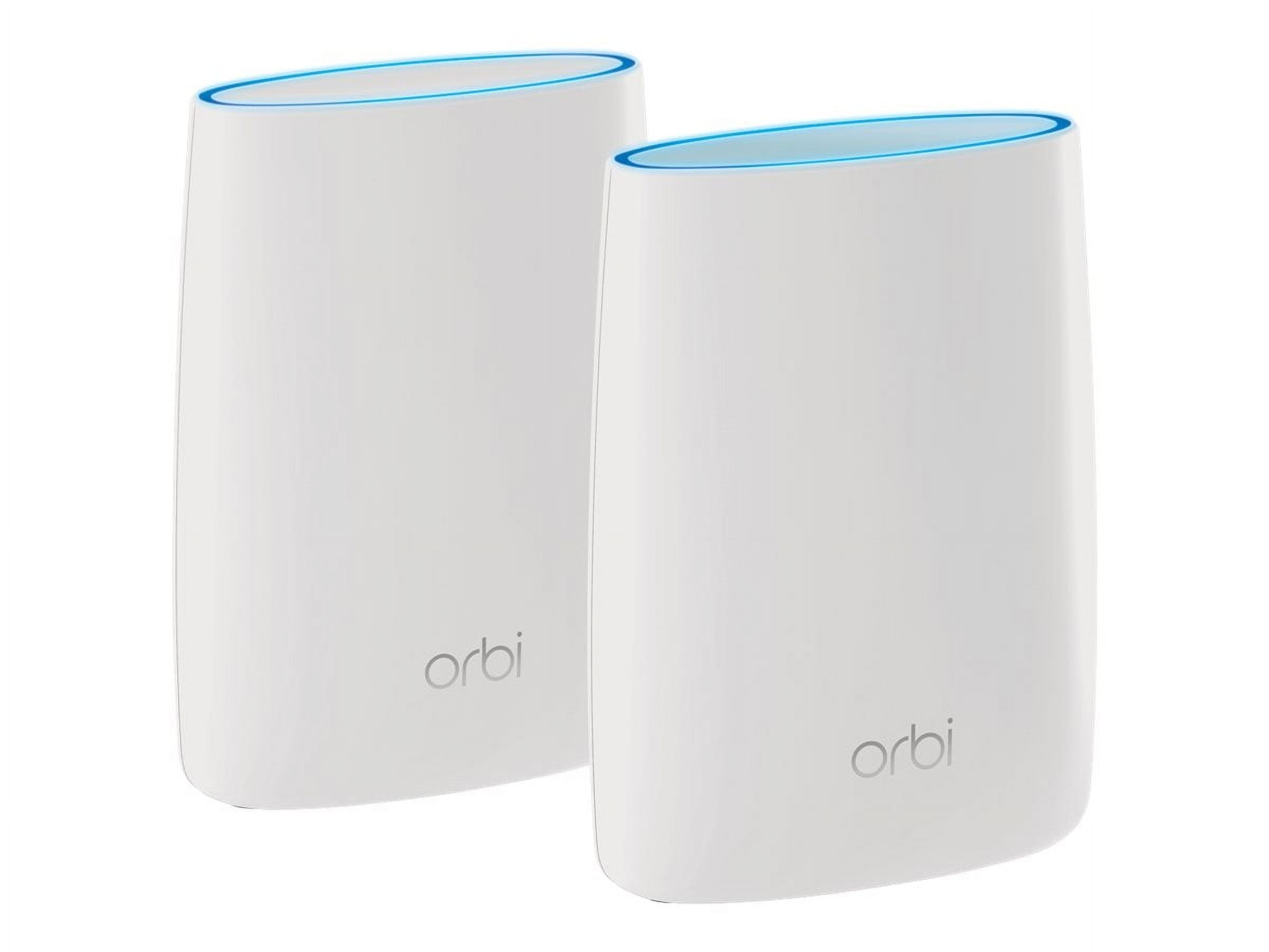 NETGEAR - Orbi AC3000 Tri-Band Mesh WiFi System with Router + 1 Satellite  Extender, 3Gbps (RBK50) 