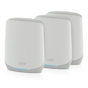 NETGEAR Orbi Whole Home Tri-band WiFi 6 Mesh Network System RBK663 Router with 2 Satellite Extenders, Security Features, Coverage up to 6,600 sq. ft., 75 Devices - AX3800 Up to 3.8Gbps