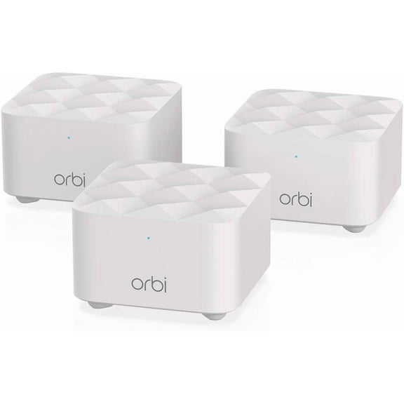 NETGEAR Orbi Whole Home Mesh WiFi System (RBK13)  Router Replacement Covers up to 4,500 sq. ft. with 1 Router & 2 Satellites  (Sold without manufacturer warranty)