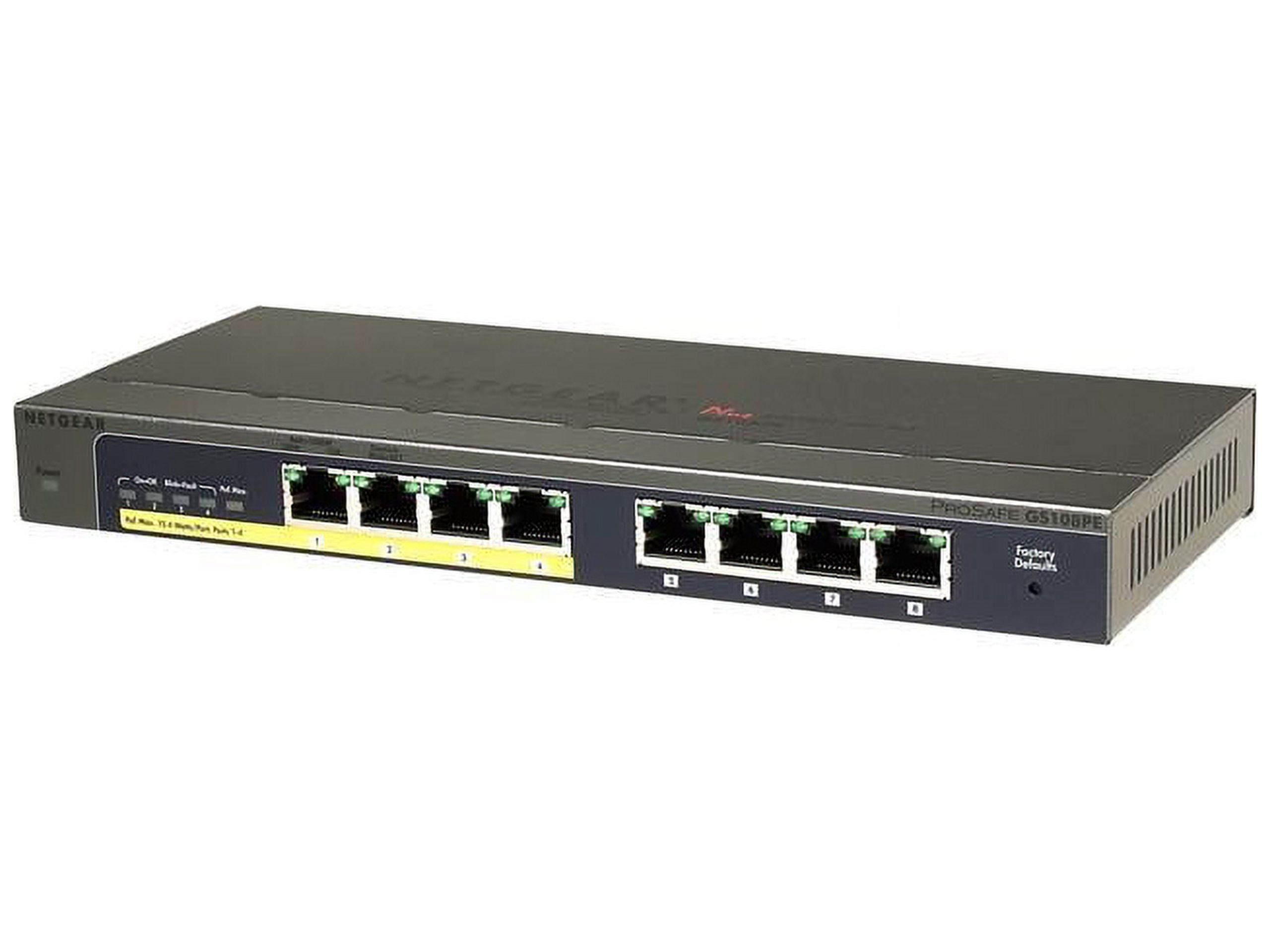 NETGEAR 8-Port PoE Gigabit Ethernet Plus Switch (GS108PEv3) - with 4 x PoE @ 53W, ProSAFE Lifetime Protection