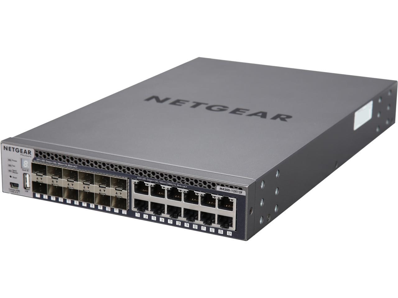 NETGEAR ProSAFE M4300-12X12F Stackable 10 Gigabit 24-Port Managed Switch (XSM4324S-100NES) - image 1 of 8