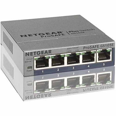 NETGEAR - 5-Port 10/100/1000 Mbps Gigabit Smart Managed Plus Switch - Gray