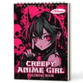 thumbnail image 1 of NETHOUSE Creepy Anime Girl Coloring Book Spiral Bound for Adults and Anime Fans, A5 Wooden Cover, 30 Terrifying Coloring Pages of Creepy Manga Girl Collections for Stress Relief and Relaxation, 1 of 6