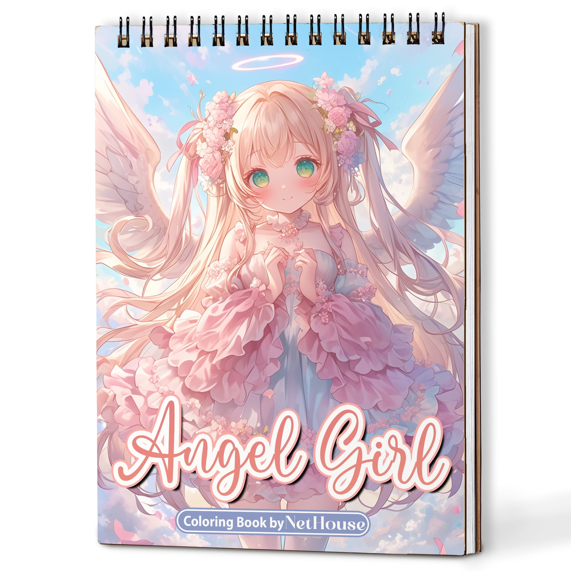 NETHOUSE Pop Anime Mermaid Spiral Coloring Book for Adults, A5 Wooden ...