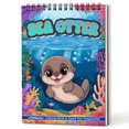 thumbnail image 1 of NETHOUSE Sea Otter Coloring Book for Adults and Kids, A5 Wooden Cover, 30 Funny and Cute Otters Coloring Pages for Stress Relief and Relaxation, Spiral Bound Edition, 1 of 6