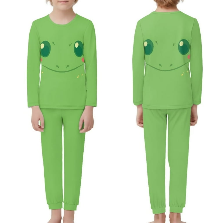 NETILGEN 2 Pcs Abstract Green Frog Children Pjs Set for Boys Girls Lightweight Breathable Youth Pajamas Pants Snug Fit Long Sleeve Sleepwear for Teens Fit 3 4Y Walmart