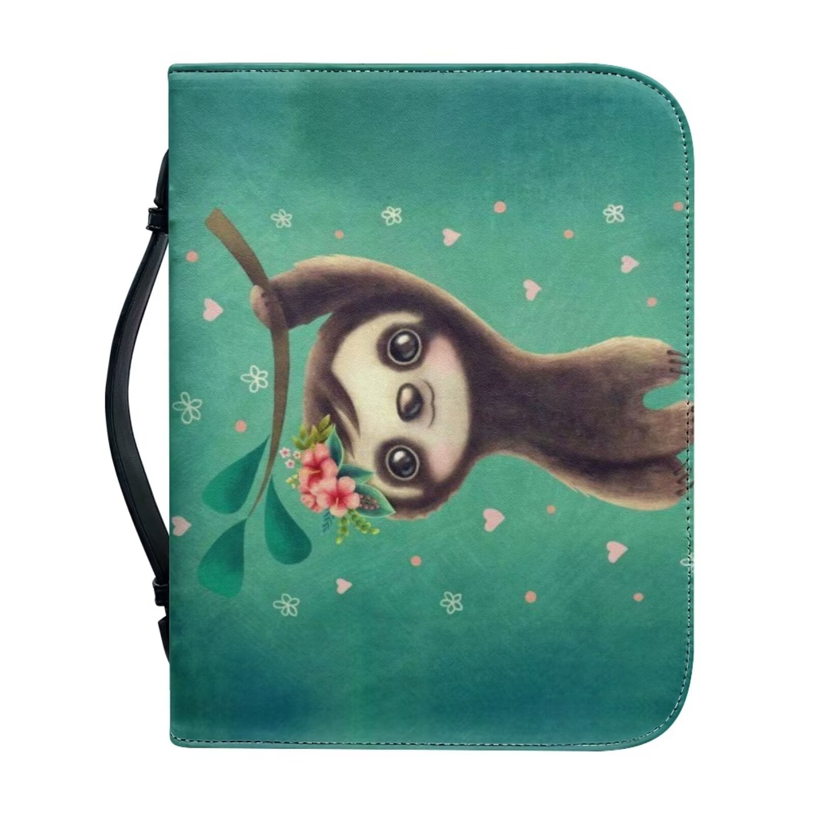 NETILGEN Cute Sloth Bible Cover Case for Women PU Leather Medium, Kids