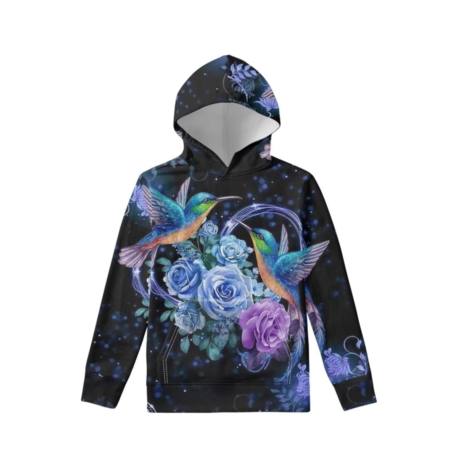 NETILGEN Starry Sky Creative Basketball Design Hoodies for Teens