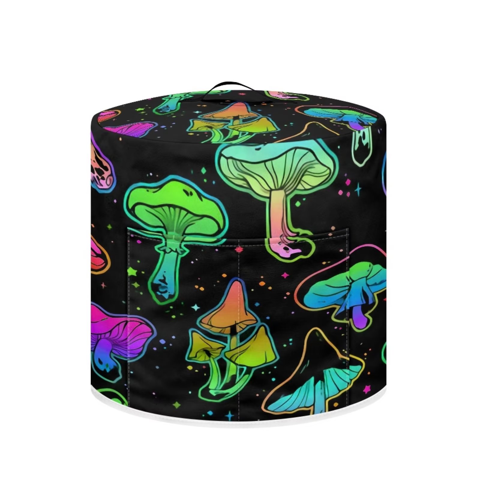 NETILGEN Glowing Hippy Mushroom Pressure Cooker Cover Round Pressure