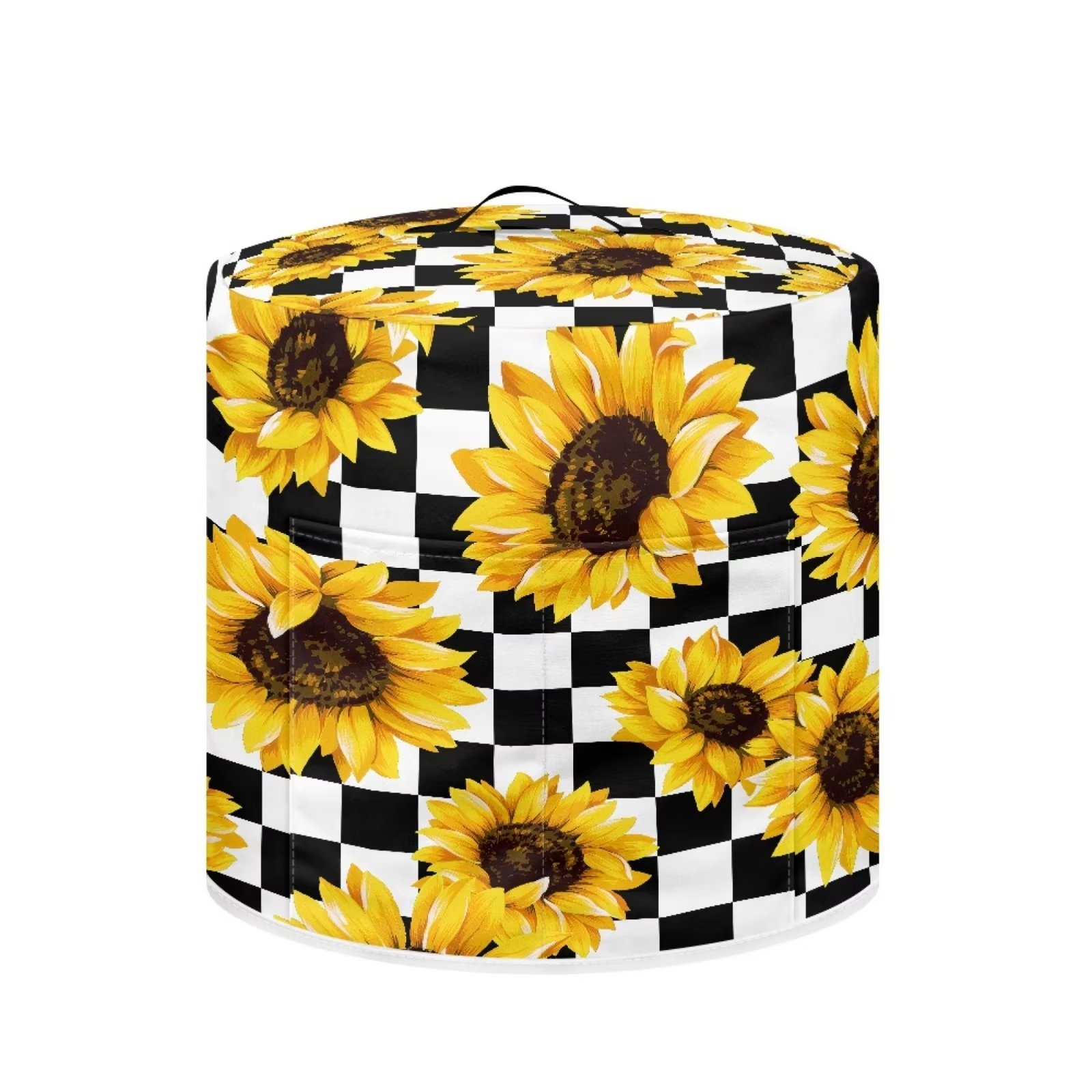 NETILGEN Plaid Print Sunflowers Pressure Cooker Cover AntiDirty Slow