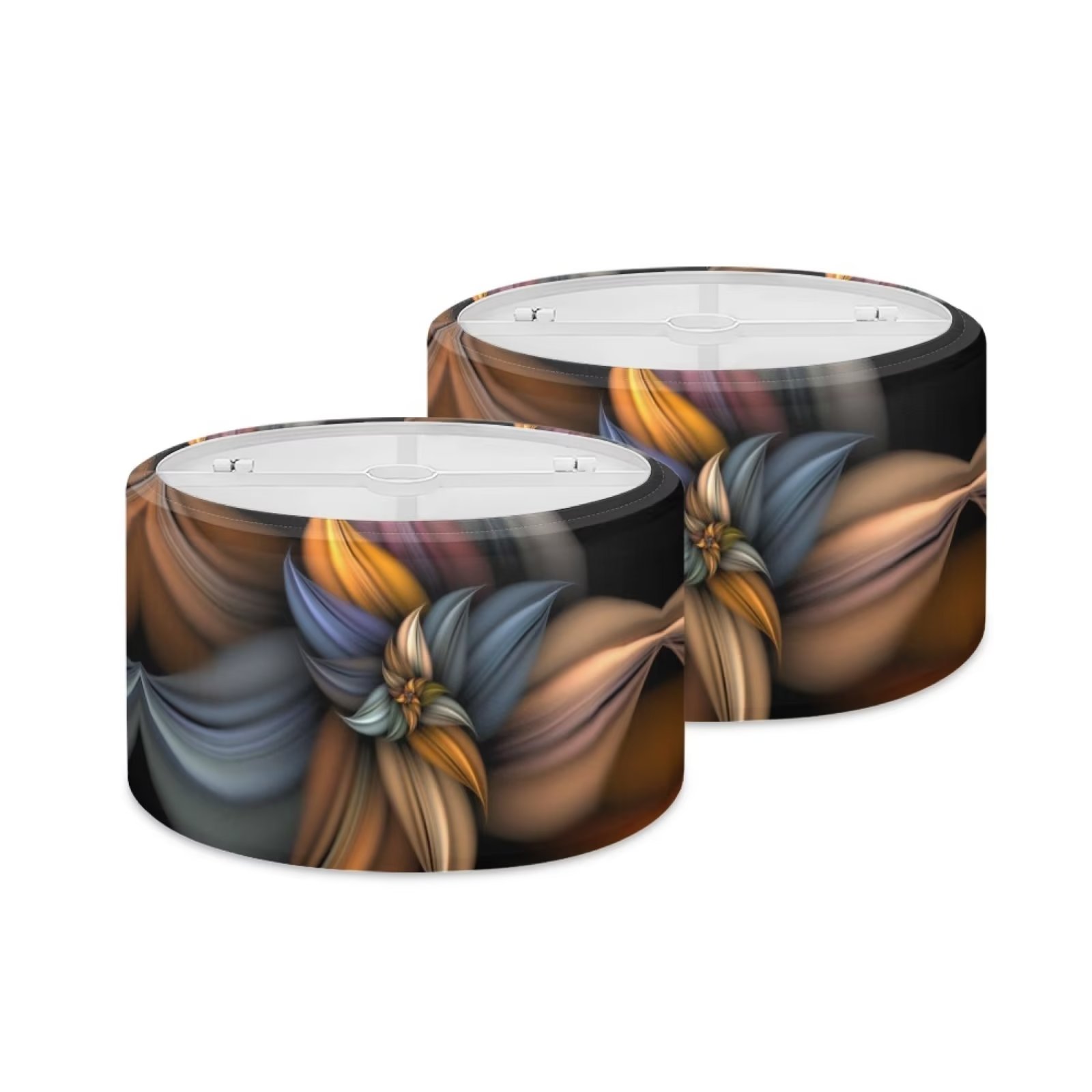 NETILGEN Retro Flower Print Lamp Shade Holder Bracket with Iron