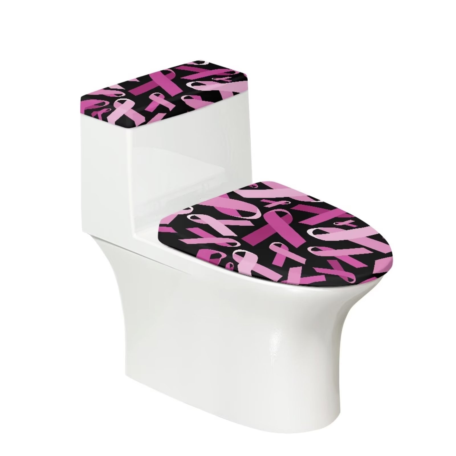 NETILGEN Silk Bow Toilet Bowl Tank Covers for Bathroom Set & Toilet