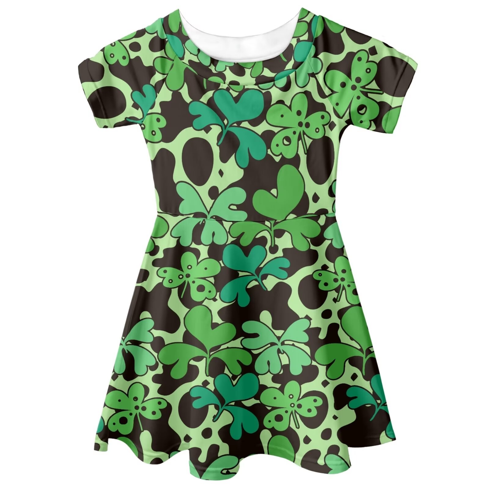 NETILGEN Stripe & Leaves Print Teen Girl Dresses for School Dance ...