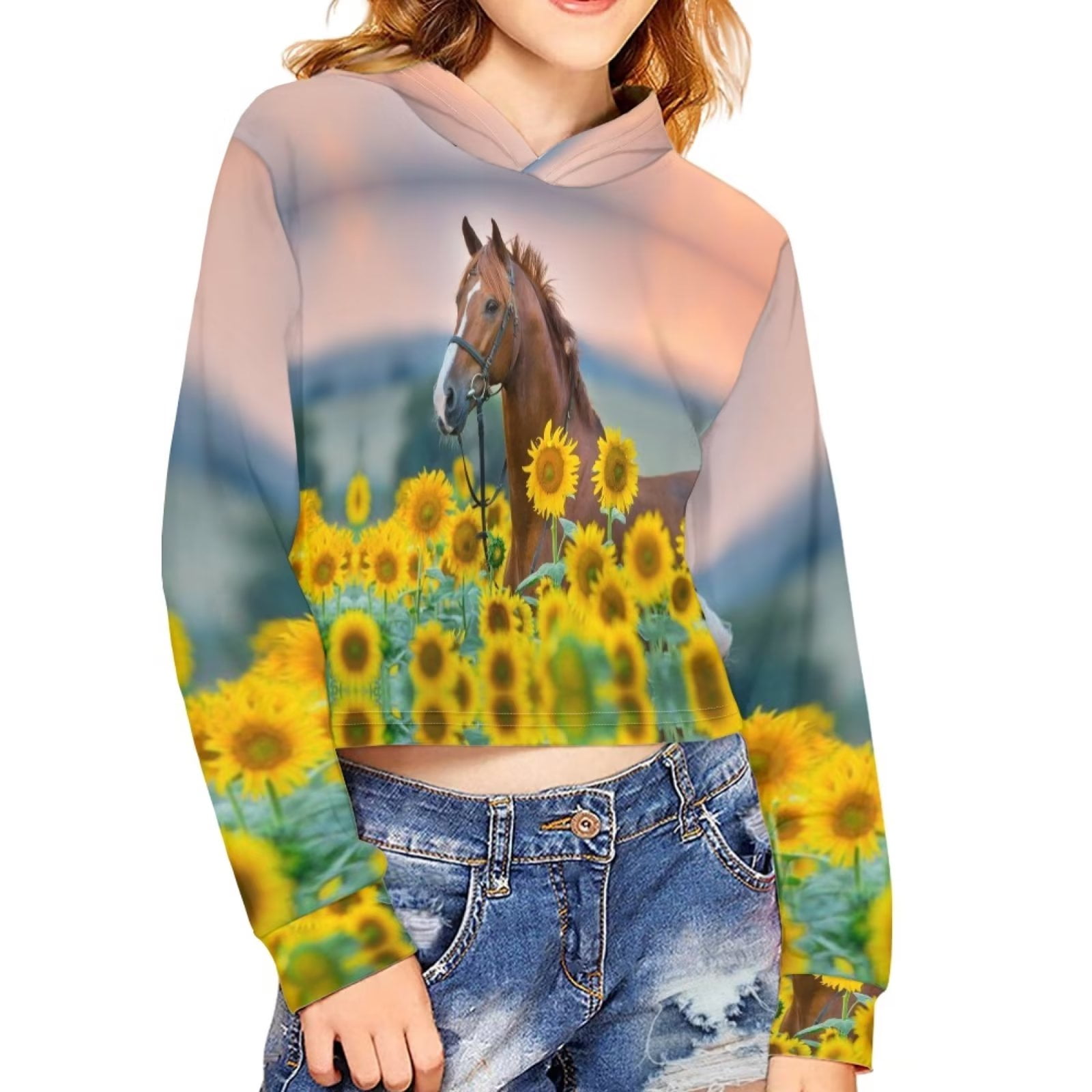 Made In America Crop Hoodie, Patriotic Crop, American Flag