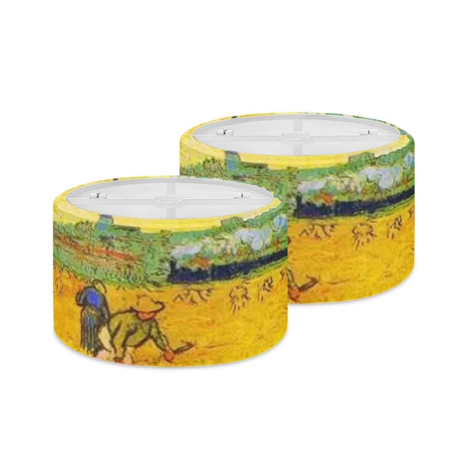 NETILGEN Van Gogh Arles Wheat Field 2 Pieces Set Lamp Shade Dust Covers