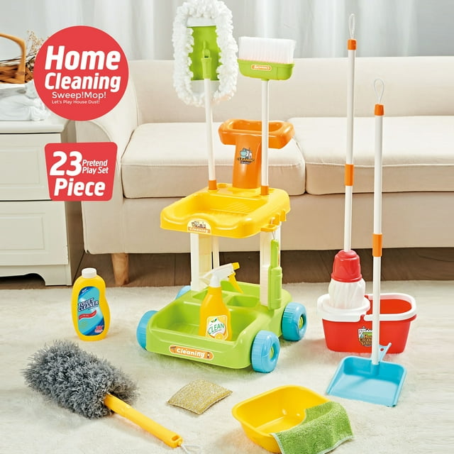 NETNEW Kids Cleaning Set Toys for Girls Boys 36 Years Pretend Play