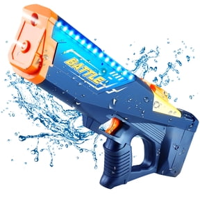 LED Electric Water Gun Automatic Long Range Blaster Toy, Waterproof Summer Pool Party Game Gift for Kids & Adults