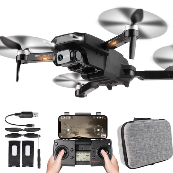 NETNEW S1 GPS Drone with 4K Camera for Adults 90 Rotatable 6K/4K Dual HD Camera 50 Mins Long Flight Time 5GHz FPV Quadcopter (with Carrying Case)