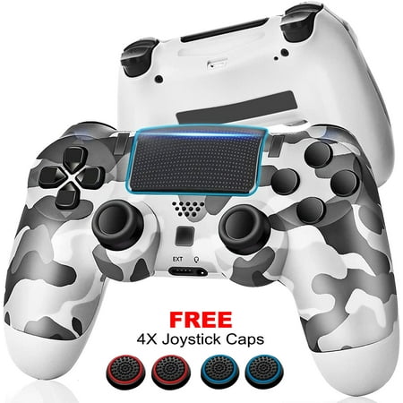 NETNEW Wireless Game Controller Compatible with PS4/Slim/Pro with Upgraded Joystick - Camo Grey