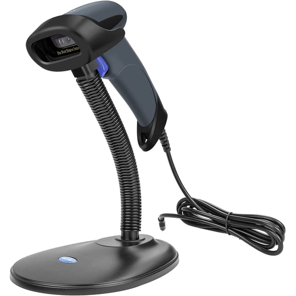 NETUM 2D Barcode Scanner with Stand USB 2.0 Wired QR Code Imager Automatic Barcode Reader Handhold Scanner Gun with USB Cable for Laptops, Computers, Cashier, POS -M5S