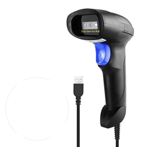 NETUM 2D QR Barcode Scanner USB Wired Handheld Scanner Gun with USB Cable for Laptops, Computers, Cashier, POS -L5Black