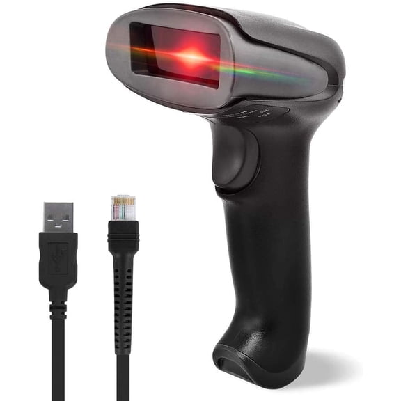 NETUM Barcode Scanner USB 2.0 Wired Handheld 1D Laser Bar Code Reader Scanner for POS Mobile Payment PC Laptop and Computer Windows Mac OS