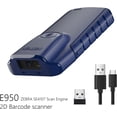 thumbnail image 1 of NETUM Bluetooth 2D Barcode Scanner, 3-in-1 Wireless Portable QR Bar Code Reader Work with Tablet Smart Phone for Warehouse Inventory POS-E950 (Blue), 1 of 9